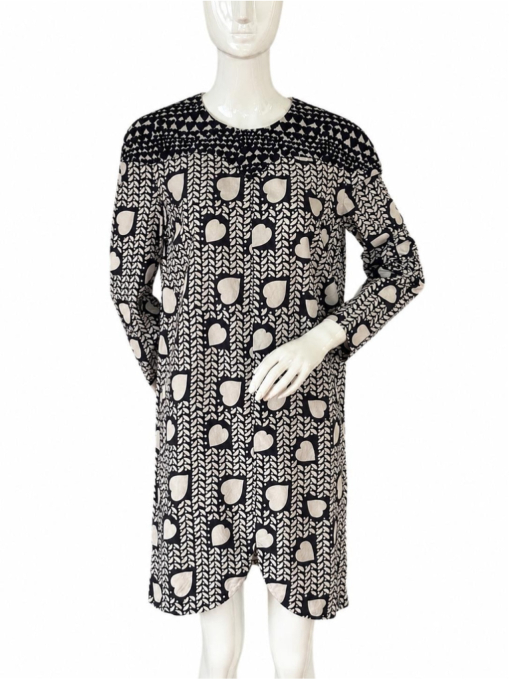 Stella McCartney Heart Print Long Sleeve Dress IT 42